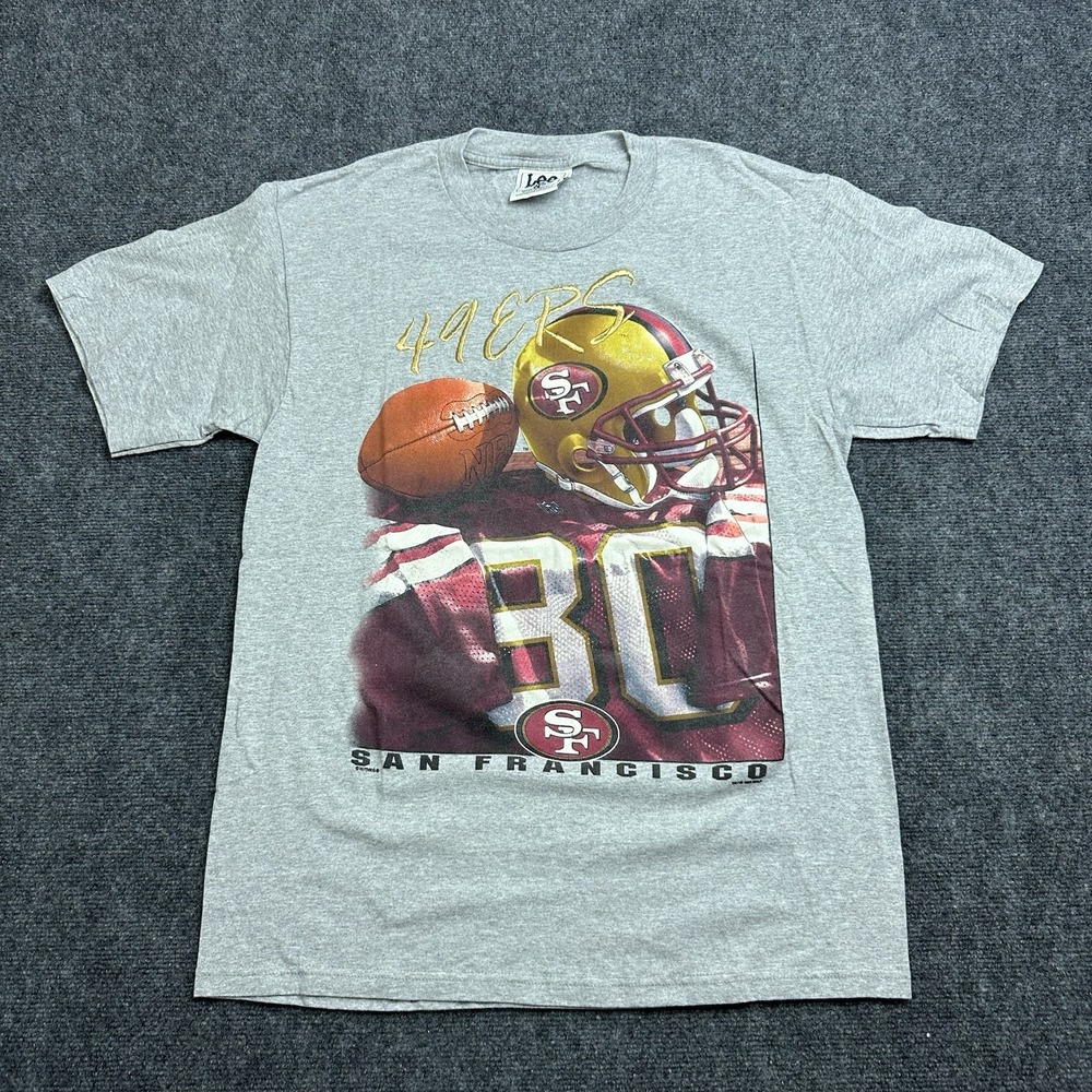 VTG 90s Nutmeg San Francisco 49ers Locker Room Grey graphic T Shirt Men's L